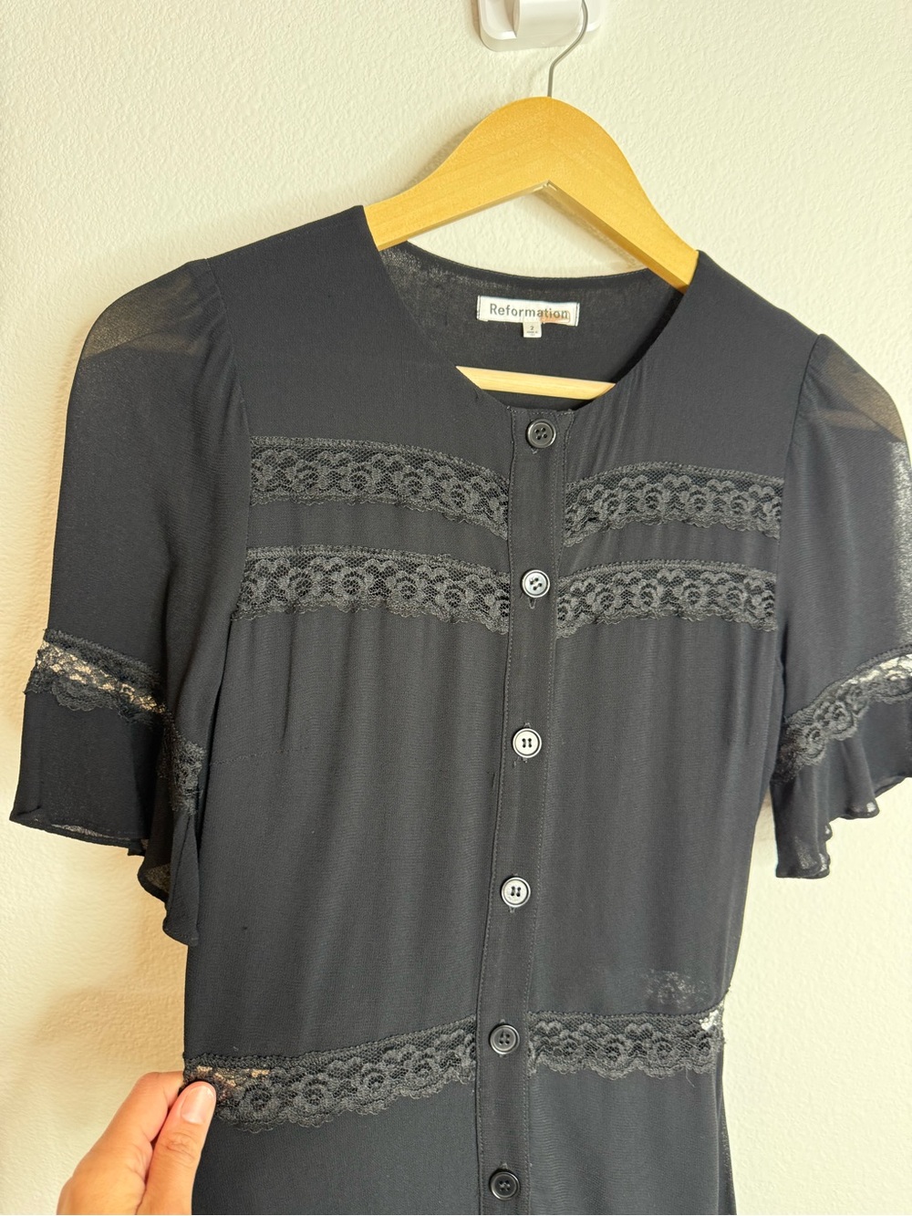 Reformation Woodsen Dress Sz 2 - Picture 16 of 16